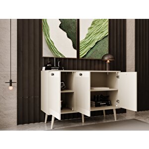 Melura Konsol 120 Cm %100 Mdf Lake Ahşap Ayaklı Kumtaşı