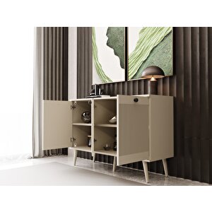 Melura Konsol 120 Cm %100 Mdf Lake Ahşap Ayaklı Kumtaşı