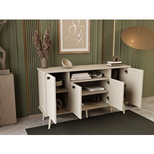 Lunaris Konsol 120 Cm %100 Mdf Lake Ahşap Ayaklı Kumtaşı