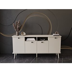Lunaris Konsol 160 Cm %100 Mdf Lake Ahşap Ayaklı Kumtaşı