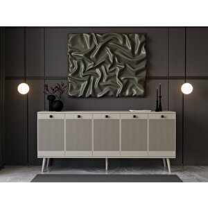 Melura Konsol 180 Cm %100 Mdf Lake Ahşap Ayaklı Kumtaşı