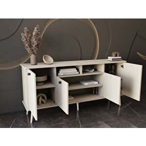 Lunaris Konsol 180 Cm %100 Mdf Lake Ahşap Ayaklı Kumtaşı