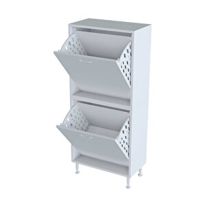 İlkim Banyo Dolabı Alt Ve Üst Modül Çamaşır  Sepeti (60 Cm Genişlik)