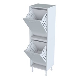 İlkim Banyo Dolabı Alt Ve Üst Modül Çamaşır  Sepeti (45 Cm Genişlik)