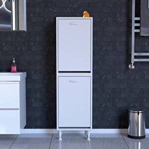 İlkim Banyo Dolabı Alt Ve Üst Modül Çamaşır  Sepeti (45 Cm Genişlik)