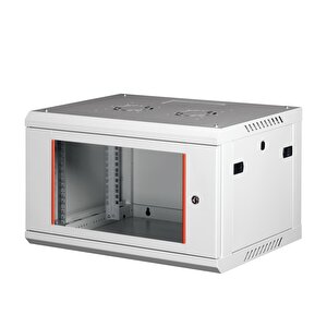 Lande - 6u 19" Duvar Tipi Rack Kabinet – Genişlik: 600 Mm | Derinlik: 450 Mm – Açık Gri (demonte)