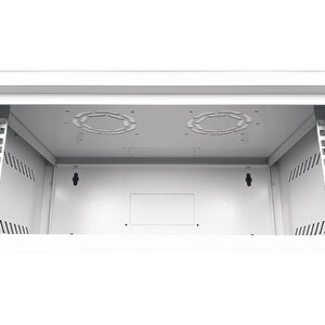 Lande - 7u 19" Cam Kapaklı Duvar Tipi Rack Kabinet – Genişlik: 544 Mm | Derinlik: 400 Mm – Açık Gri (demonte)
