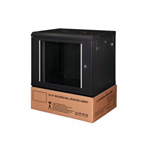 Lande - 9u 19" Duvar Tipi Rack Kabinet – Genişlik: 600 Mm | Derinlik: 450 Mm – Siyah (demonte)