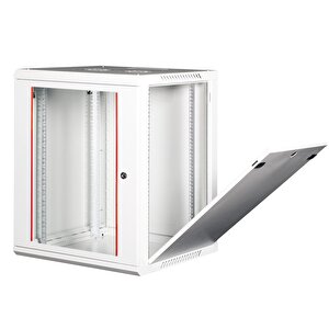 Lande - 15u 19" Duvar Tipi Rack Kabinet – Genişlik: 600 Mm | Derinlik: 600 Mm – Açık Gri