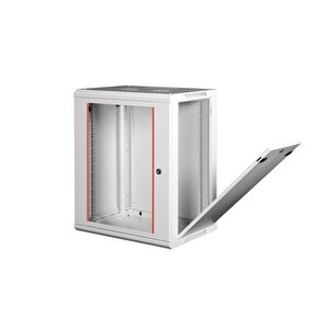 Lande - 18u 19" Duvar Tipi Rack Kabinet – Genişlik: 600 Mm | Derinlik: 450 Mm – Açık Gri (demonte)