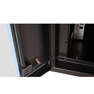 Lande - 15u 19" Duvar Tipi Rack Kabinet – Genişlik: 600 Mm | Derinlik: 600 Mm – Siyah (demonte)