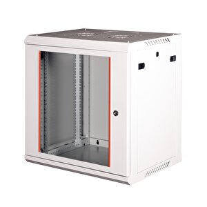 Lande - 12u 19" Duvar Tipi Rack Kabinet – Genişlik: 600 Mm | Derinlik: 600 Mm – Açık Gri