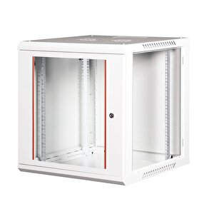 Lande - 12u 19" Duvar Tipi Rack Kabinet – Genişlik: 600 Mm | Derinlik: 600 Mm – Açık Gri