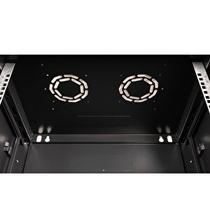 Lande - 18u 19" Duvar Tipi Rack Kabinet – Genişlik: 600 Mm | Derinlik: 600 Mm – Siyah (demonte)