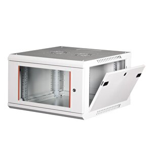 Lande - 6u 19" Duvar Tipi Rack Kabinet – Genişlik: 600 Mm | Derinlik: 600 Mm – Açık Gri (demonte)