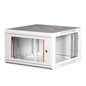 Lande - 6u 19" Duvar Tipi Rack Kabinet – Genişlik: 600 Mm | Derinlik: 600 Mm – Açık Gri (demonte)