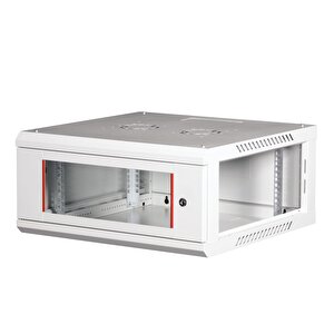 Lande - 4u 19" Duvar Tipi Rack Kabinet – Genişlik: 600 Mm | Derinlik: 600 Mm – Açık Gri