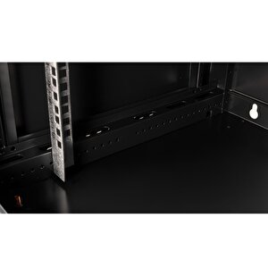 Lande - 9u 19" Duvar Tipi Rack Kabinet – Genişlik: 600 Mm | Derinlik: 450 Mm – Siyah