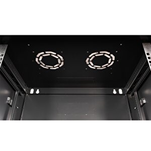 Lande - 9u 19" Duvar Tipi Rack Kabinet – Genişlik: 600 Mm | Derinlik: 450 Mm – Siyah