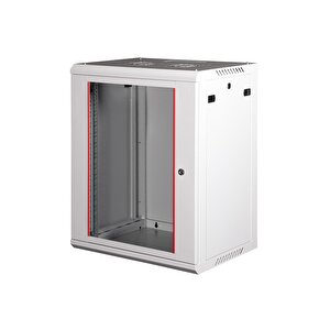 Lande - 15u 19" Duvar Tipi Rack Kabinet – Genişlik: 600 Mm | Derinlik: 450 Mm – Açık Gri