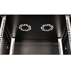 Lande - 18u 19" Duvar Tipi Rack Kabinet – Genişlik: 600 Mm | Derinlik: 600 Mm – Siyah