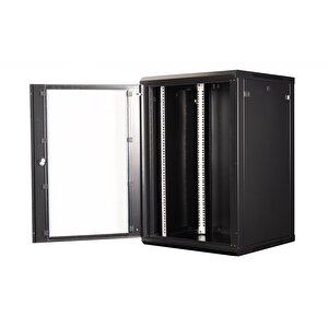 Lande - 18u 19" Duvar Tipi Rack Kabinet – Genişlik: 600 Mm | Derinlik: 600 Mm – Siyah