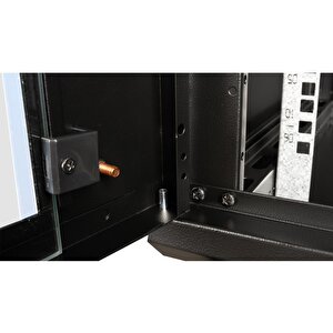 Lande - 6u 19" Duvar Tipi Rack Kabinet – Genişlik: 600 Mm | Derinlik: 600 Mm – Siyah (demonte)