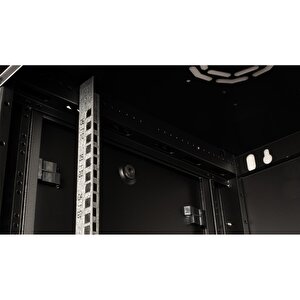 Lande - 6u 19" Duvar Tipi Rack Kabinet – Genişlik: 600 Mm | Derinlik: 600 Mm – Siyah (demonte)