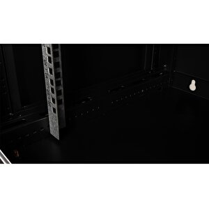 Lande - 6u 19" Duvar Tipi Rack Kabinet – Genişlik: 600 Mm | Derinlik: 600 Mm – Siyah (demonte)