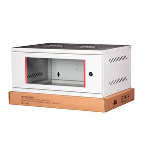 Lande - 4u 19" Cam Kapaklı Duvar Tipi Rack Kabinet – Genişlik: 544 Mm | Derinlik: 400 Mm – Açık Gri (demonte)