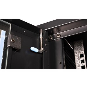 Lande - 12u 19" Duvar Tipi Rack Kabinet – Genişlik: 600 Mm | Derinlik: 600 Mm – Siyah (demonte)