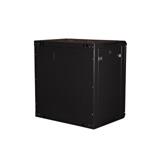 Lande - 12u 19" Duvar Tipi Rack Kabinet – Genişlik: 600 Mm | Derinlik: 600 Mm – Siyah (demonte)