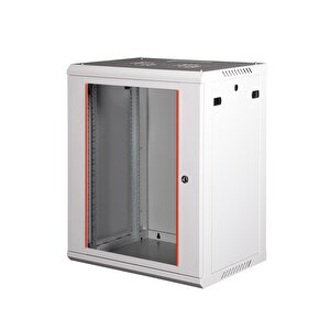 Lande - 18u 19" Duvar Tipi Rack Kabinet – Genişlik: 600 Mm | Derinlik: 450 Mm – Açık Gri