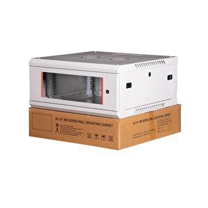 Lande - 4u 19" Duvar Tipi Rack Kabinet – Genişlik: 600 Mm | Derinlik: 600 Mm – Açık Gri (demonte)
