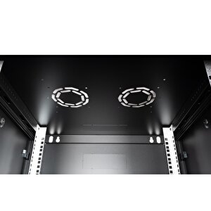 Lande - 6u 19" Duvar Tipi Rack Kabinet – Genişlik: 600 Mm | Derinlik: 600 Mm – Siyah