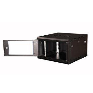 Lande - 6u 19" Duvar Tipi Rack Kabinet – Genişlik: 600 Mm | Derinlik: 600 Mm – Siyah