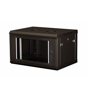 Lande - 6u 19" Duvar Tipi Rack Kabinet – Genişlik: 600 Mm | Derinlik: 450 Mm – Siyah (demonte)