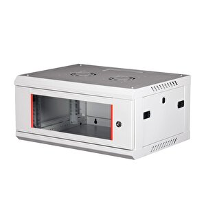 Lande - 4u 19" Duvar Tipi Rack Kabinet – Genişlik: 600 Mm | Derinlik: 450 Mm – Açık Gri (demonte)