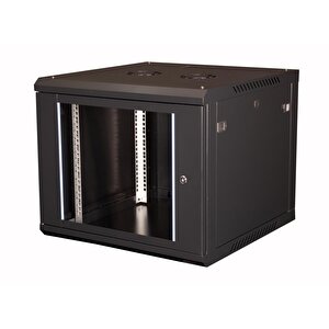 Lande - 9u 19" Duvar Tipi Rack Kabinet – Genişlik: 600 Mm | Derinlik: 600 Mm – Siyah