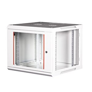 Lande - 9u 19" Duvar Tipi Rack Kabinet – Genişlik: 600 Mm | Derinlik: 600 Mm – Açık Gri (demonte)