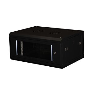 Lande - 4u 19" Duvar Tipi Rack Kabinet – Genişlik: 600 Mm | Derinlik: 450 Mm – Siyah (demonte)