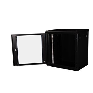 Lande - 12u 19" Duvar Tipi Rack Kabinet – Genişlik: 600 Mm | Derinlik: 450 Mm – Siyah