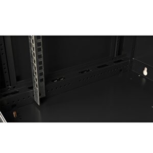 Lande - 12u 19" Duvar Tipi Rack Kabinet – Genişlik: 600 Mm | Derinlik: 450 Mm – Siyah