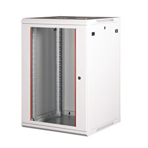 Lande - 18u 19" Duvar Tipi Rack Kabinet – Genişlik: 600 Mm | Derinlik: 600 Mm – Açık Gri (demonte)