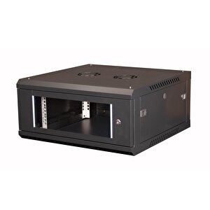 Lande - 4u 19" Duvar Tipi Rack Kabinet – Genişlik: 600 Mm | Derinlik: 600 Mm – Siyah