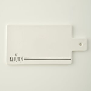 My Kitchen Porselen Sunum Tahtası Beyaz (30x15x0,8 Cm) Beyaz