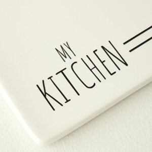 My Kitchen Porselen Sunum Tahtası Beyaz (30x15x0,8 Cm) Beyaz