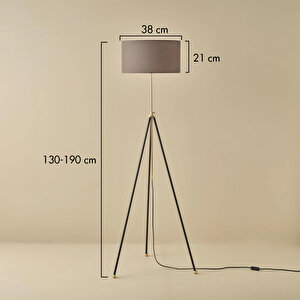 Pier Metal Lambader Antrasit (38x21x130-190 Cm) Antrasit