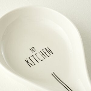 My Kitchen Porselen Kirli Kaşıklık Beyaz (24,4x11,2x2,4 Cm) Beyaz