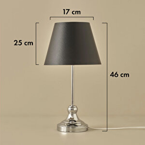 Dante Metal Abajur Siyah (25x17x46 Cm) Siyah